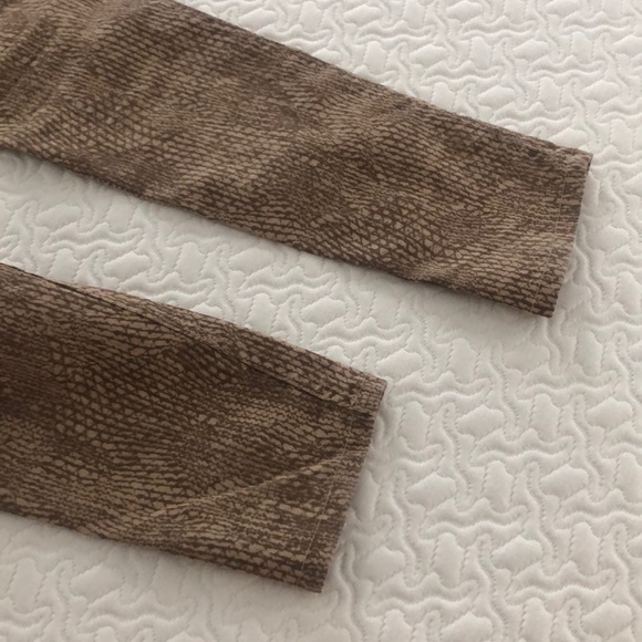 Snakeskin pattern tan and brown jeggings - new - Picture 6 of 6
